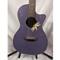 Used Luna Flora Passion Flower Acoustic Electric Guitar