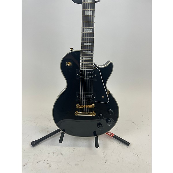 Used Epiphone Used Epiphone Les Paul Custom Black Solid Body Electric Guitar