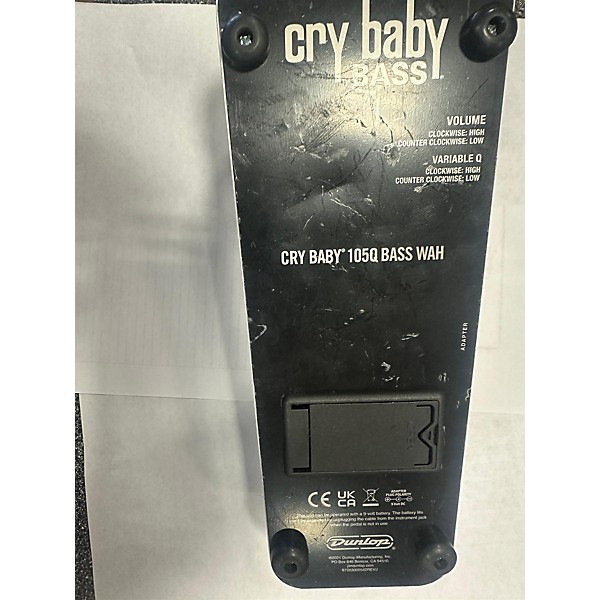 Used Dunlop 105Q Cry Baby Bass Wah Bass Effect Pedal