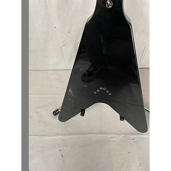 Used Epiphone Used Epiphone Dave Mustaine Flying V Custom Black Solid Body Electric Guitar