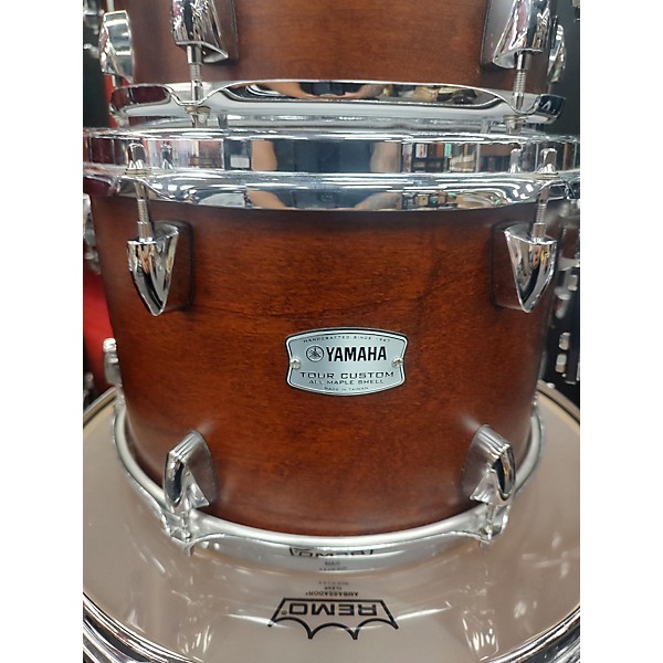 Used Yamaha Used Yamaha 4 piece Tour Custom Chocolate Satin Drum Kit