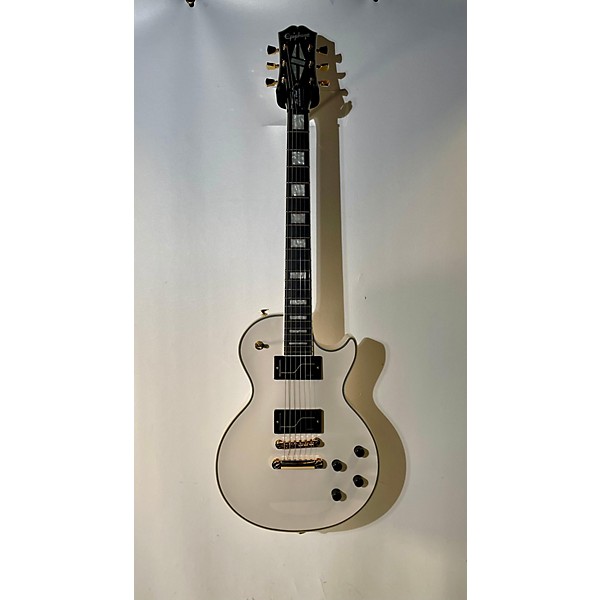 Used Epiphone Used Epiphone Matt Heafy Les Paul Custom Alpine White Solid Body Electric Guitar