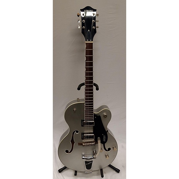 Used Gretsch Guitars Used Gretsch Guitars G5420T Electromatic Silver Sparkle Hollow Body Electric Guitar