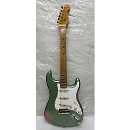 Used Fender Used 2018 Fender Limited '64 Special Strat Relic AGED SAGE GREEN METALLIC OVER CHAMPAGNE SPARKLE Solid Body El...