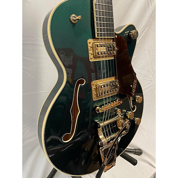 Used Gretsch Guitars Used Gretsch Guitars G6659TG-CDG BROADKASTER JR JET GREEN Hollow Body Electric Guitar