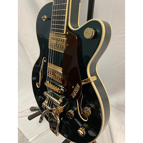 Used Gretsch Guitars Used Gretsch Guitars G6659TG-CDG BROADKASTER JR JET GREEN Hollow Body Electric Guitar