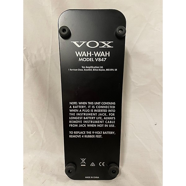 Used VOX V847 Reissue Wah Effect Pedal