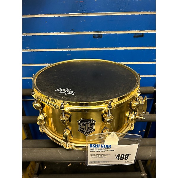 Used SJC Drums 14X6.5 APHA BRASS Drum