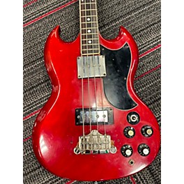 Used Sekova Used Sekova Short Scale Double Cutaway Cherry Electric Bass Guitar