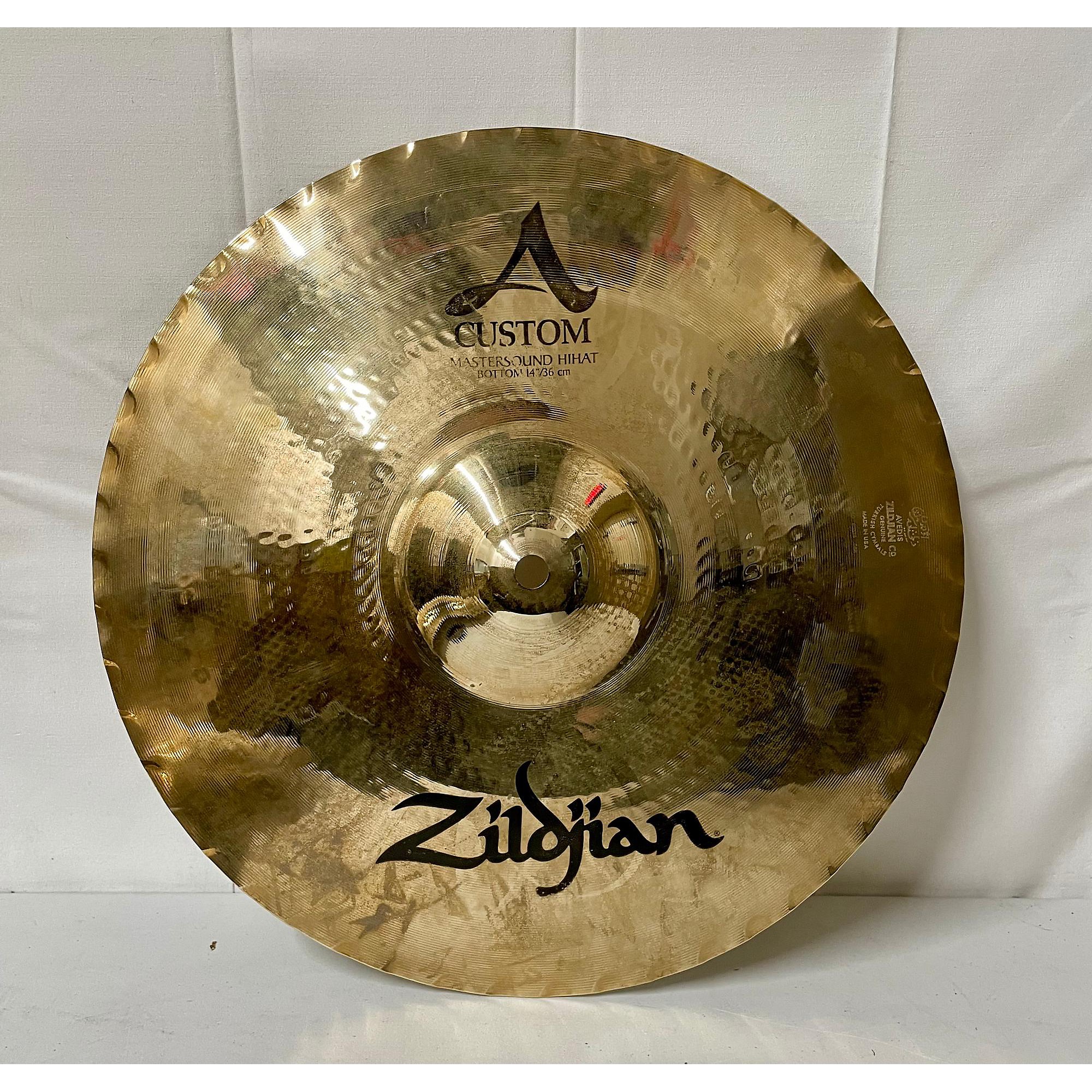 Used Zildjian 2018 14in A Custom Mastersound Hi Hat Bottom Cymbal 33 |  Guitar Center