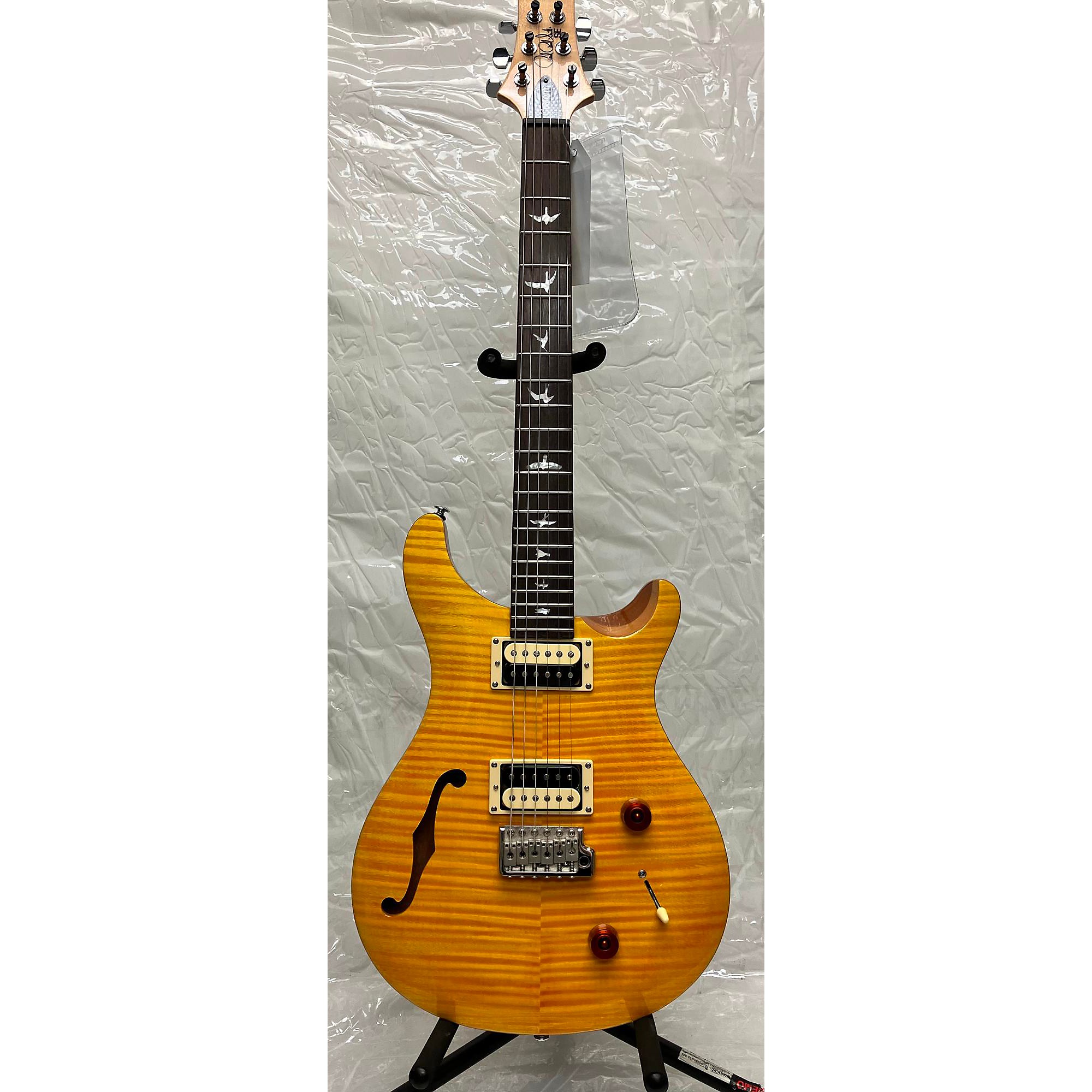 PRS SE Custom 22 Semi-Hollow Electric Guitar Santana Yellow