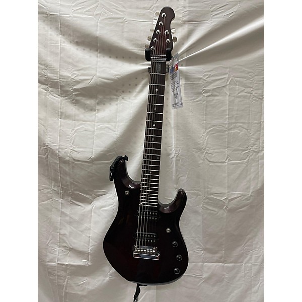 Used Ernie Ball Music Man Used 2002 Ernie Ball Music Man John Petrucci Signature 7 String Crimson Red Burst Solid Body Ele...