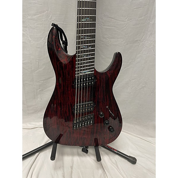 Used Schecter Guitar Research Used Schecter Guitar Research C7 MS Silver Mountain Blood Moon Solid Body Electric Guitar