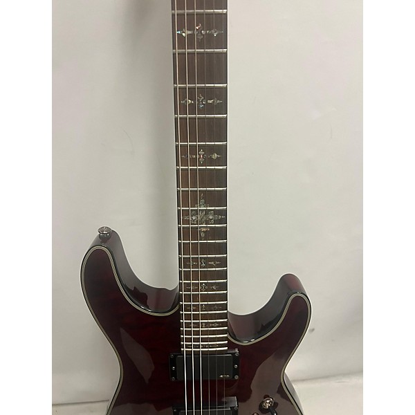 Used Schecter Guitar Research Used Schecter Guitar Research DAMIEN ELITE Black Cherry Solid Body Electric Guitar