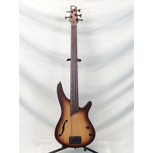 Used Ibanez SRH505F Natural Brown Burst Electric Bass Guitar