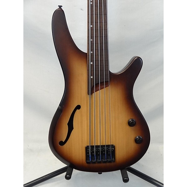 Used Ibanez SRH505F Natural Brown Burst Electric Bass Guitar