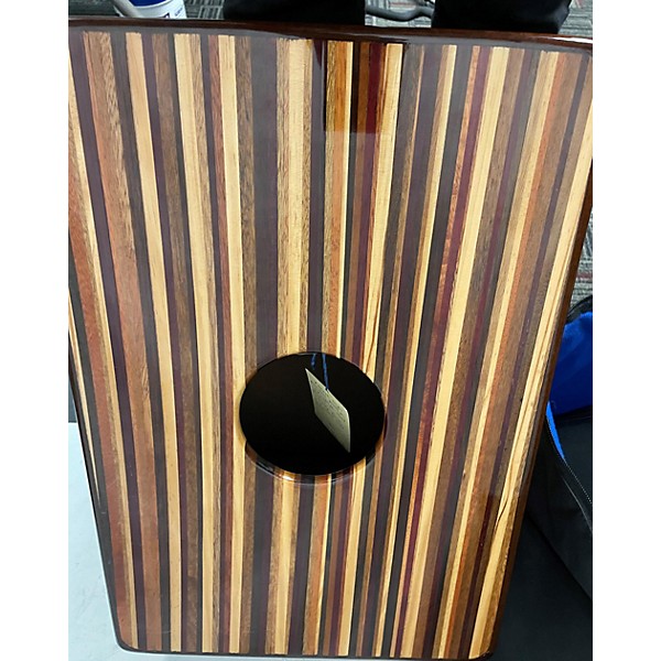 Used A-Tempo Percussion CJ-SNARE-SE2 RAINBON PINSTRIPE Cajon