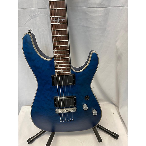 Used Schecter Guitar Research Used Schecter Guitar Research C1 Platinum Trans Blue Solid Body Electric Guitar