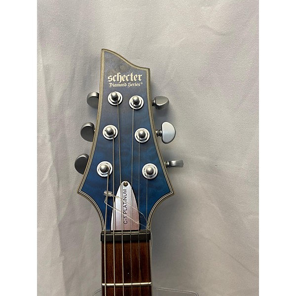 Used Schecter Guitar Research Used Schecter Guitar Research C1 Platinum Trans Blue Solid Body Electric Guitar