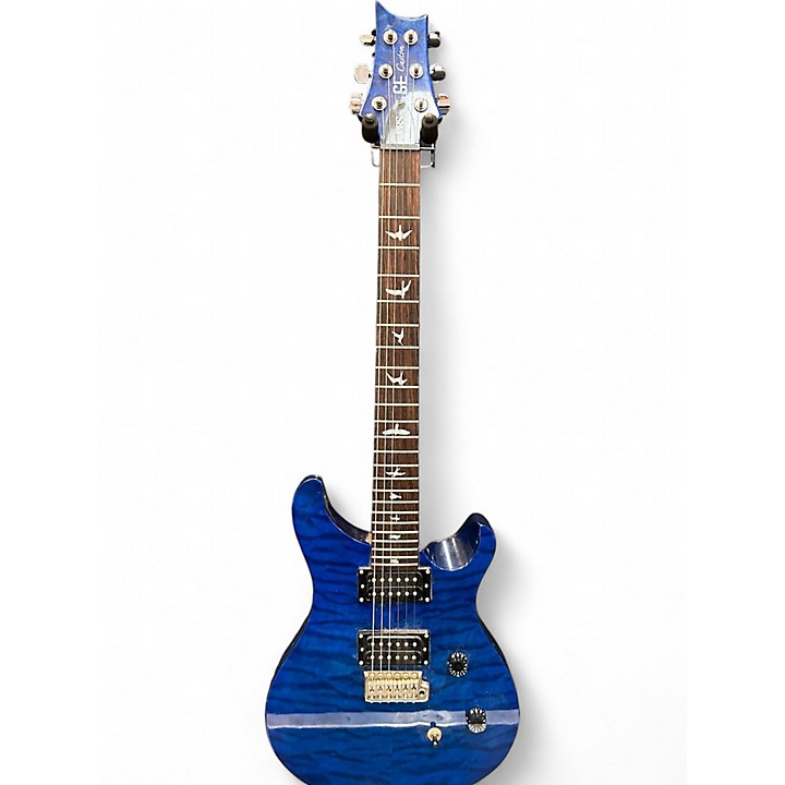 Used PRS SE Custom 24 Blue Ghost Flames Solid Body Electric