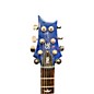 Used PRS Used PRS SE Custom 24 Blue Ghost Flames Solid Body Electric Guitar