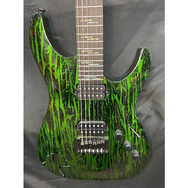 Used Schecter Guitar Research Used Schecter Guitar Research C-1 Silver Mountain Toxic Venom Solid Body Electric Guitar