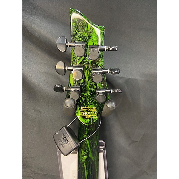 Used Schecter Guitar Research Used Schecter Guitar Research C-1 Silver Mountain Toxic Venom Solid Body Electric Guitar