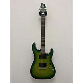 Used Schecter Guitar Research Used 2021 Schecter Guitar Research C1 Platinum Green Burst Solid Body Electric Guitar