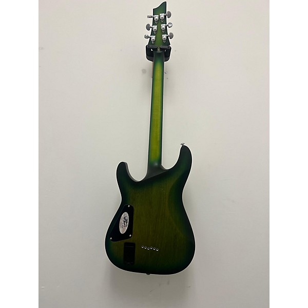 Used Schecter Guitar Research Used 2021 Schecter Guitar Research C1 Platinum Green Burst Solid Body Electric Guitar