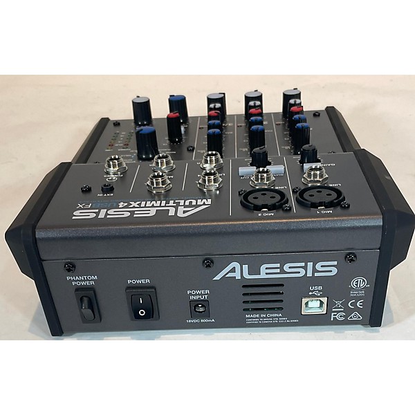 Used Alesis MultiMix 4 USB FX 4-Channel Unpowered Mixer