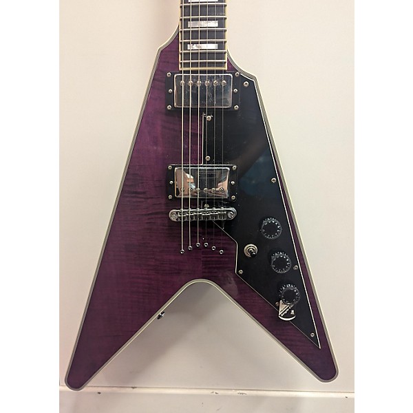 Used Schecter Guitar Research Used 2017 Schecter Guitar Research V1 Limited Trans Purple Solid Body Electric Guitar