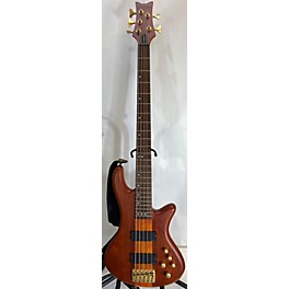 Used Ampeg Used Schecter Guitar Research Stiletto Studio 5 String Diamond Series Honey Satin Electric Bass Guitar