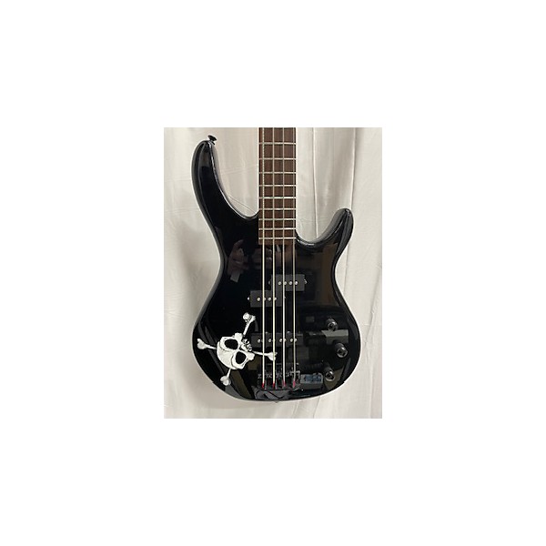 Used Squier MB4 Skull & Crossbones Electric Bass Guitar