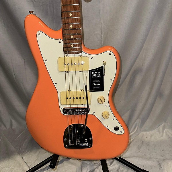 Used Fender Player Jazzmaster Pacific Peach W/Matching Headcap Solid Body Electric Guitar
