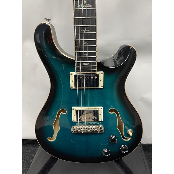 Used PRS Used PRS SE Custom 22 Semi-Hollowbody II Peacock Blue Hollow Body Electric Guitar