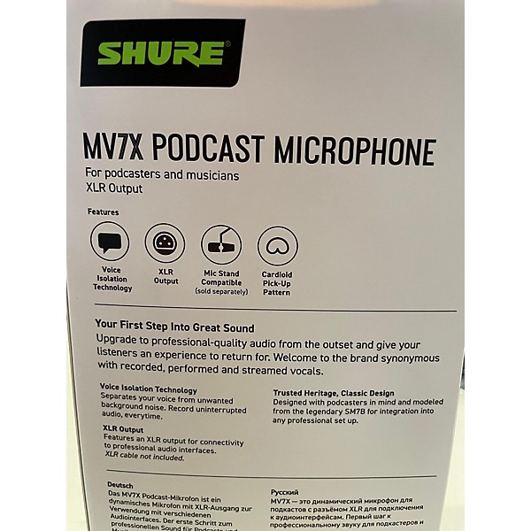 Used Shure Mv7x Dynamic Microphone