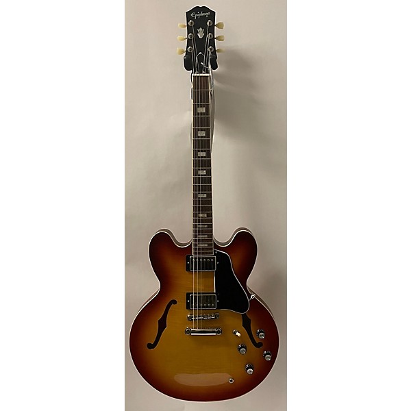 Used Epiphone Used Epiphone ES335 FIGURED Raspberry Tea Burst Hollow Body Electric Guitar