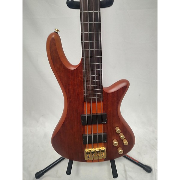 Used Schecter Guitar Research Stiletto Studio 4 String Fretless Electric Bass Guitar