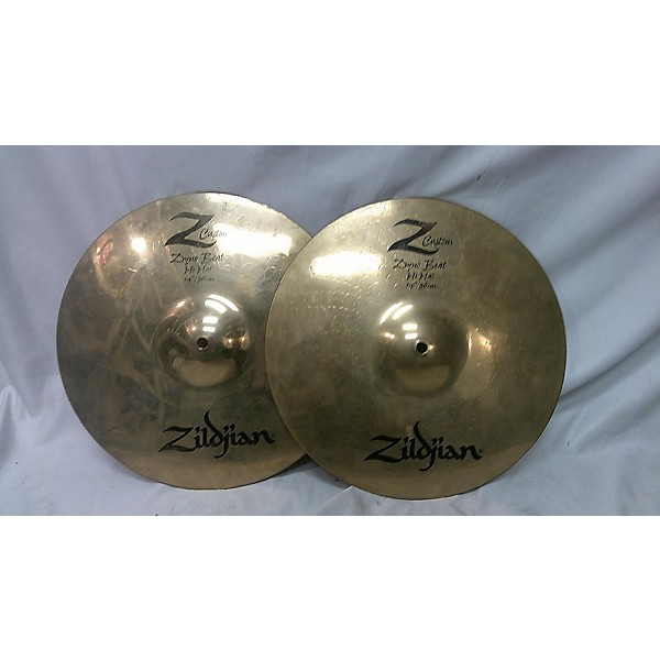 Used Zildjian 14in Z Custom Dyno Beat Hi Hat Pair Cymbal