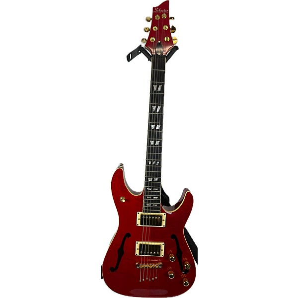 Used Schecter Guitar Research Used Schecter Guitar Research C/sH-1 Trans Red Hollow Body Electric Guitar