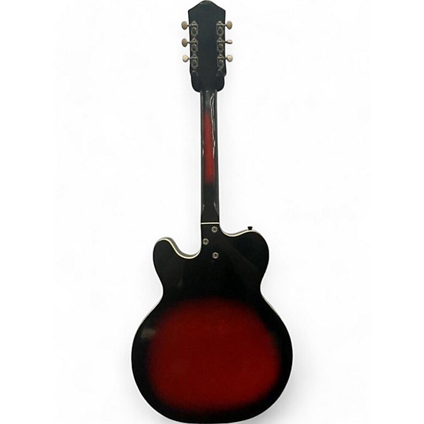 Vintage 1961 Harmony VibraJet Crimson Red Burst Hollow Body Electric Guitar