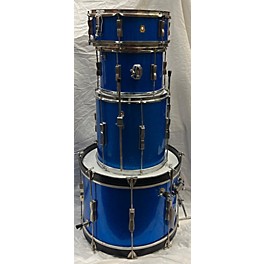 Vintage Fender Vintage 1960s Ludwig 4 piece DOWNBEAT KIT BLUE SPARKLE Drum Kit