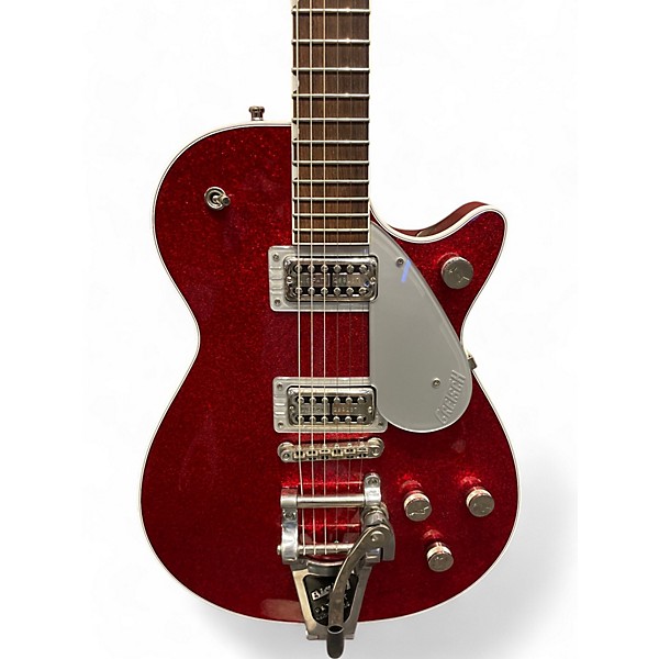 Used Gretsch Guitars Used Gretsch Guitars G6129T Pe Jet Raw RED SPARKLE Solid Body Electric Guitar