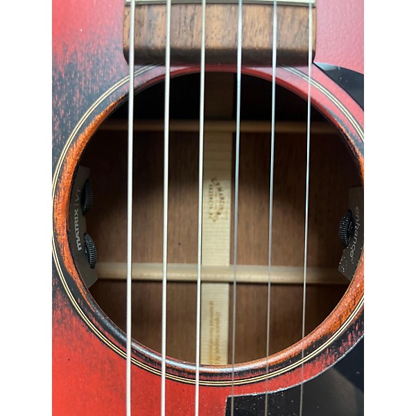 Used Martin Used 2019 Martin Martin OMC-15ME Streetmaster Special Weathered Red Acoustic Guitar