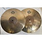 Used Murat Diril 15in D-20 HAND HAMMERED RAW BELL HI-HAT PAIR Cymbal thumbnail