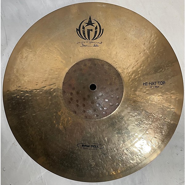Used Murat Diril 15in D-20 HAND HAMMERED RAW BELL HI-HAT PAIR Cymbal