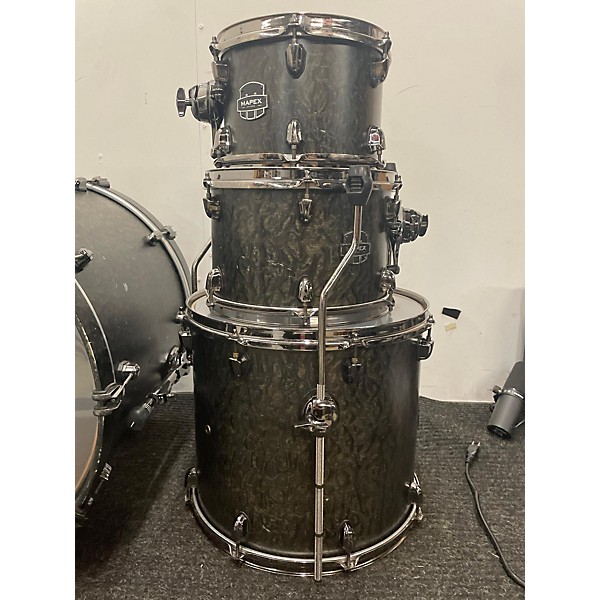 Used Mapex Used Mapex 4 piece Saturn Satin Black Burl Drum Kit