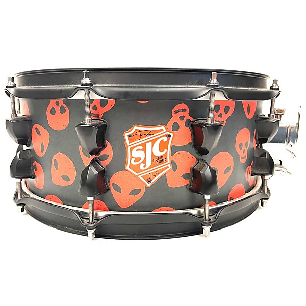 Used SJC Drums 6X14 Custom Josh Dunn Spooky Snare Drum