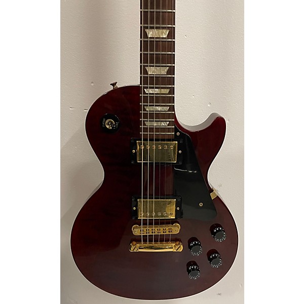 Used Gibson Used Gibson Les Paul Studio FLAME W GOLD HARDWARE RED WINE Solid Body Electric Guitar