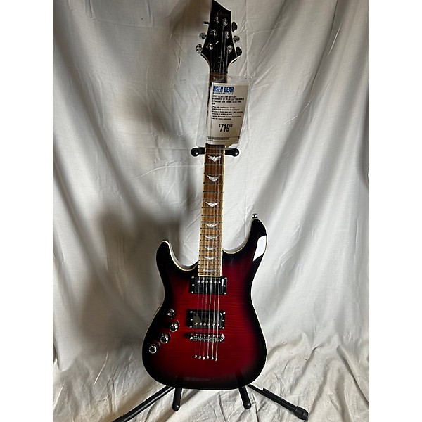 Used Schecter Guitar Research Used Schecter Guitar Research C1 Plus Left Handed Crimson Red Trans Electric Guitar